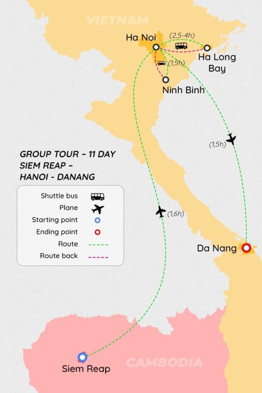 Group Tour: 11 Days Siem Reap – Hanoi – Da Nang