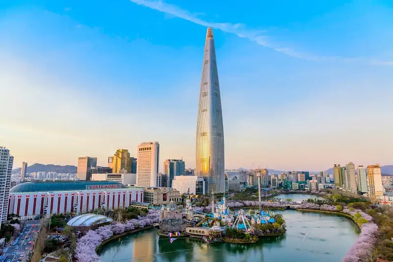 Day 10: Seúl – Visita – Parque De Lago Seokchon E Lotte Tower 1 